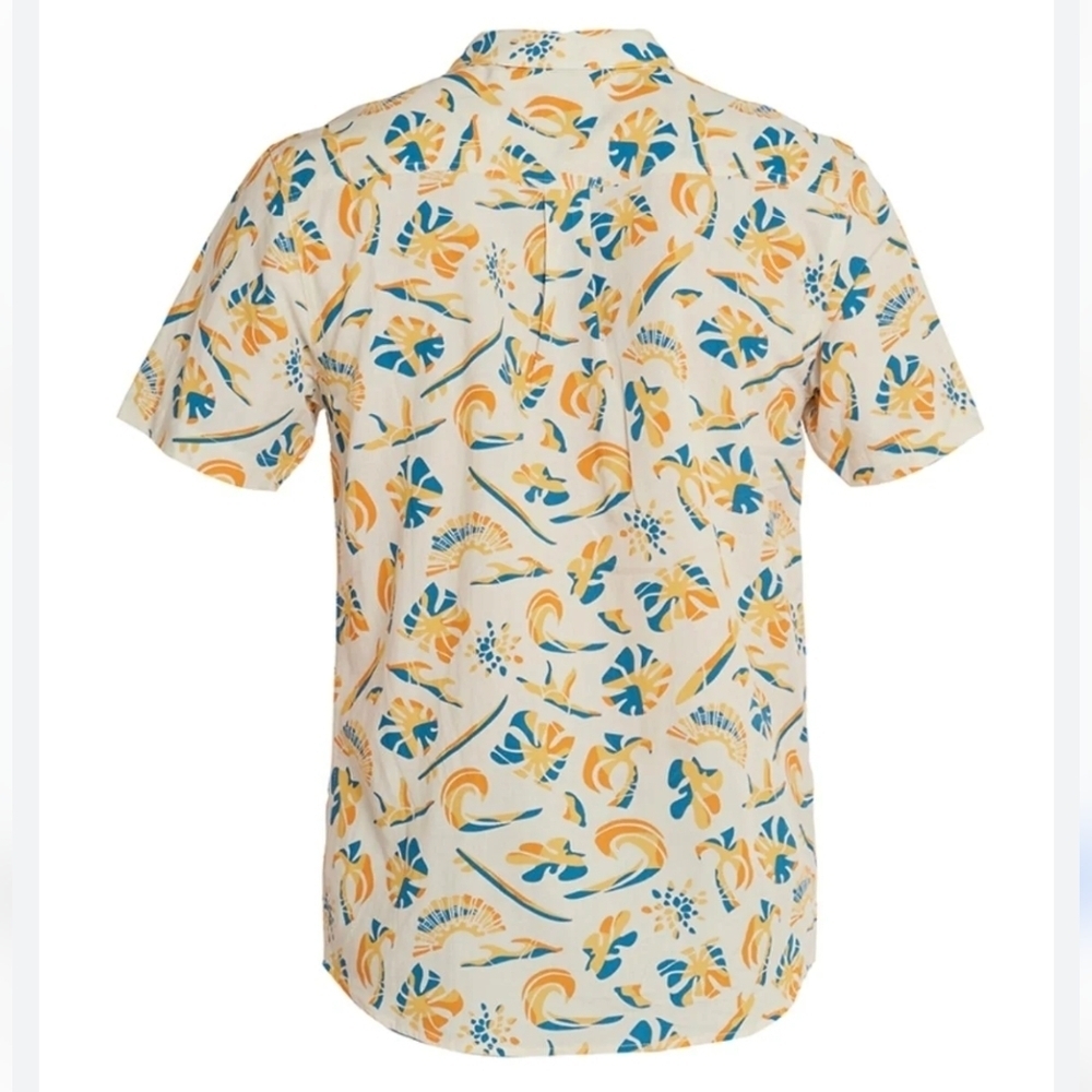New O'Neill Cotton Shirt Oasis Tropical Short Sleeve Modern Fit  Sz XL or XXL - Picture 4 of 14